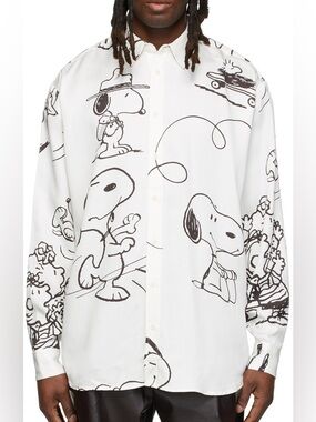 Soulland x Peanuts Snoopy Damon Shirt All Over Print Tencel Medium